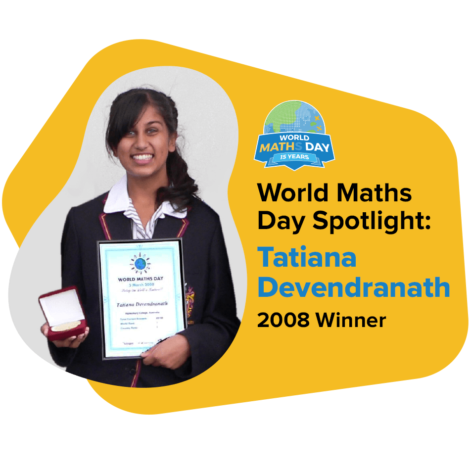 World Maths Day 2008 Winner Tatiana