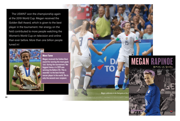 Books about soccer - Megan Rapinoe Women in Sports