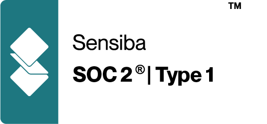 SOC 2 Type 1 certification badge - 3P Learning attested by Sensiba.